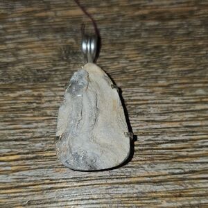 New Sterling Silver Desert Druzy Pendant
